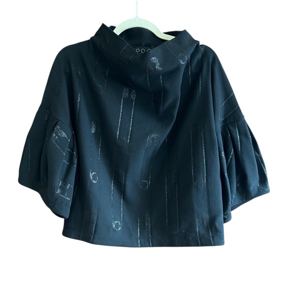 NY 77 Design Black Shimmer Safety Pin Top Lagenlook 4 L - Picture 3 of 11